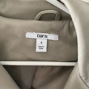 Beige leather jacket